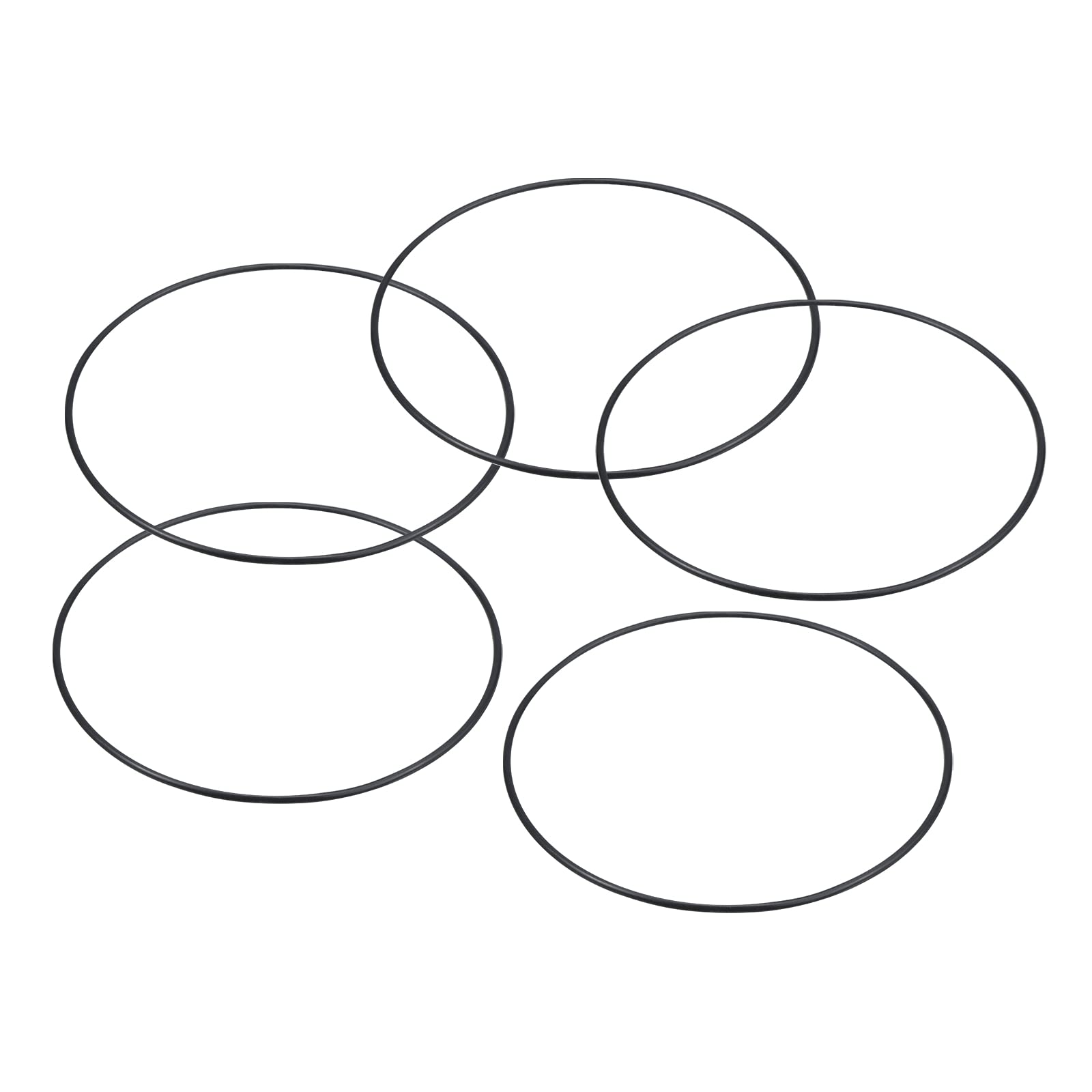 PATIKIL Nitrile Rubber O-Rings 125mm OD 120mm ID 2.65mm Width, 10 Pcs Metric Sealing Gasket for Faucet Plumbing Automotive Repair, Black