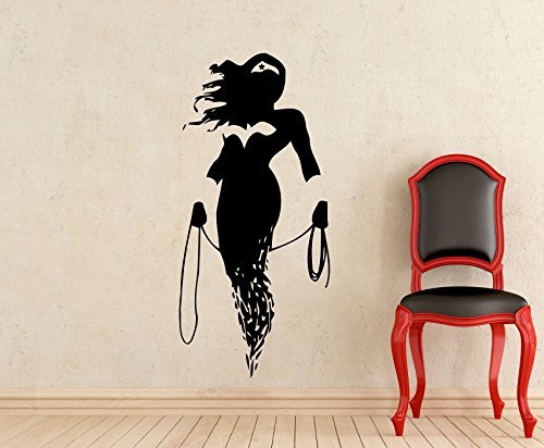 Wonder Woman Wall Decal Comics Superhero Vinyl Sticker Nursery Wall Art Teen Kids Room Wall Decor Removable Waterproof Mural (447z)