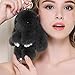 BAOBAO Bunny Fur Rex Rabbit Pompom Ball Doll Pendant Keychain Car Handbag Keyring