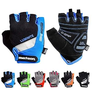 meteor Fietshandschoenen Halve Vinger Handschoenen – Halve Vingers voor Dames en Heren en Jeugd – Sporthandschoenen Gel…