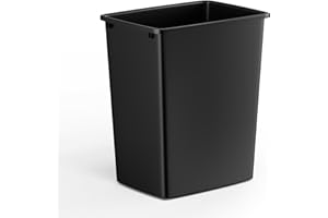 MODCART 35QT Kitchen Trash Can, Sturdy and Lightweight Slim Trash Can, Trash Cans for Kitchen, Workspace, Bathroom, Office, Easy to Clean, 1 Pack, Black