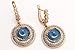 Turkish Handmade Jewelry Round Shape London Blue and Round Cut Topaz 925 Sterling Silver Dangle/Drop Earrings