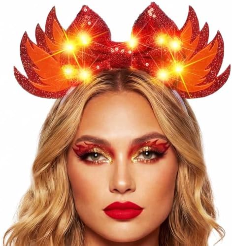 Amazon.com: Solsew 8 Pcs Flame Headband Fire Headpiece Flame  display picture 1