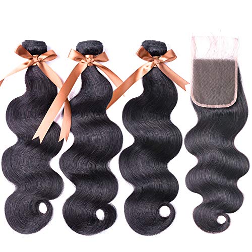 ALLRUN-Body-Wave-Human-Hair-Bundles-with-Closure-Brazilian-Virgin-Hair-3-Bundles-with-Closure-Natural-Black-Color-18-20-2216-Closure