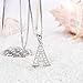 FANZE Women's 925 Sterling Silver Cubic Zirconia Initial Alphabet A-Z 26 Letters Pendant Necklace