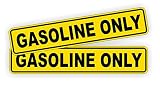 Pair GASOLINE ONLY Decals / Stickers / Labels / Markers Fuel Gas