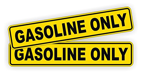 Pair GASOLINE ONLY Decals / Stickers / Labels / Markers Fuel Gas