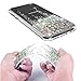 SunStory Galaxy A50 / A50s / A30s Case (2019) Design with Moving Shiny Quicksand Glitter and Double Protection with PC layer and TPU Bumper (Silver)