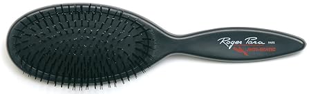 Roger Para Bürste oval schwarz 11-reihig Nylonborsten, 1er Pack, (1x 1 Stück)