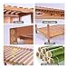 Ufine Bamboo Clothes Rack Heavy Duty Garment Rack Coat Hanging Stand with 6 Hooks, 3 Tier Storage Shelves Closet Organizer for Bedroom, Living Room, Guest Room, Apartment and Entryway