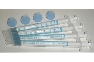 BAXA ExactaMed Oral Liquid Medication Syringe 1cc/1mL 4/PK Clear Medicine Dose Dispenser With Cap Exacta-Med BAXTER Comar Latex Free