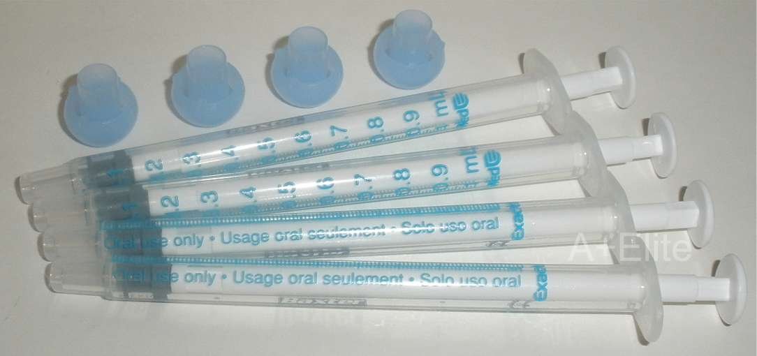 Buy BAXA ExactaMed Oral Liquid Medication Syringe 1cc/1mL 4/PK Clear Medicine Dose Dispenser
