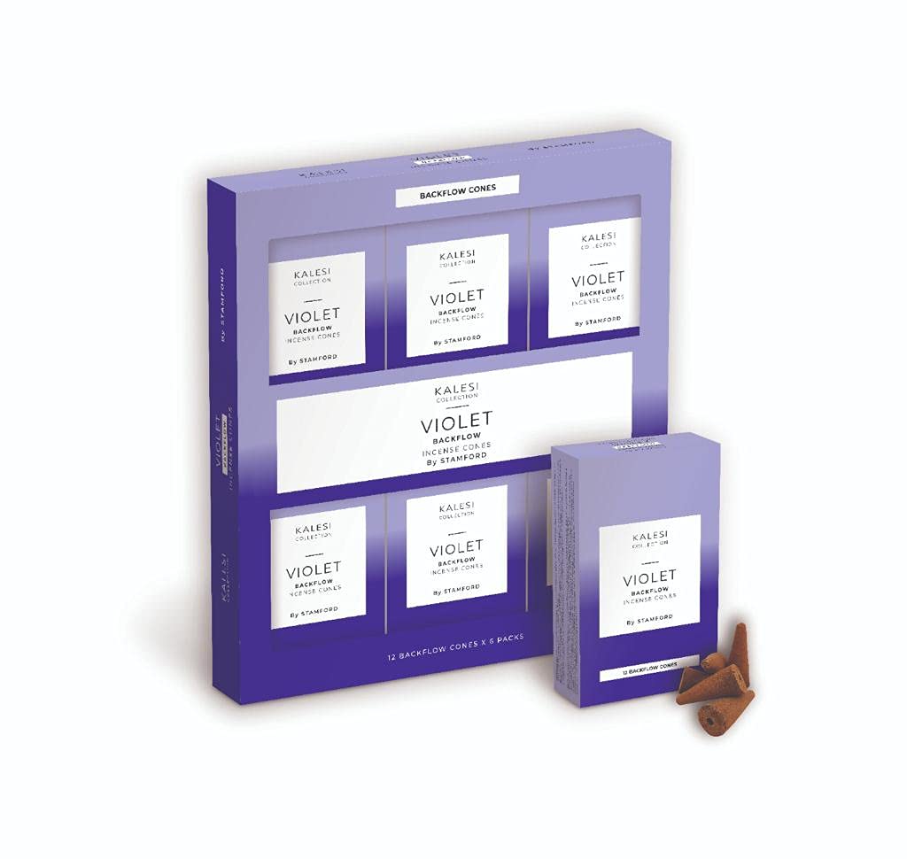 The Kalesi Collection By Stamford Violet Backflow incense Cones - Pack of 6