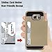 Elegant Choise Compatible with Galaxy S6 Case, Samsung Galaxy S6 Wallet Case, Hybrid High Impact Resistant Protective Shockproof Hard Shell with Card Holder Slot Cover Compatible for Samsung S6 (Gold)
