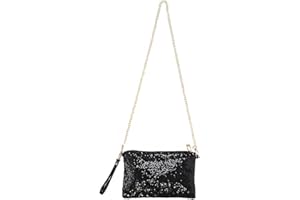 Caviotess Women Glitter Sequins Crossbody Shoulder Bag Evening Bag Purse Handbag Wrist Bag