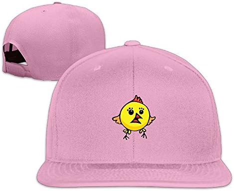Kij9021jhhn Unisex A Yellow Chicken Lovely Flat Baseball Cap Pink