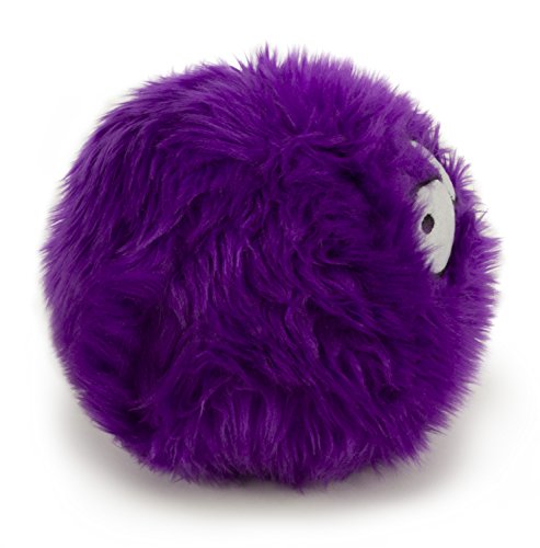 goDog Furballz Tough Plush Dog Toy with Chew Guard Technology, Purple, Large