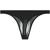 Dimgut Men's Sexy Seamless Ultra-Thin Thong Transparent Briefs Panties Pouch Bikini Underwear
