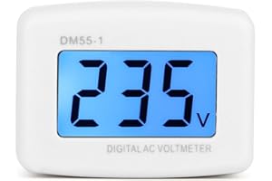 Yosoo LCD Digital Voltmeter, AC 80 300V US Plug Wall Flat LCD Digital Voltmeter Volt Panel Meter Voltage Tester Gauge Multime