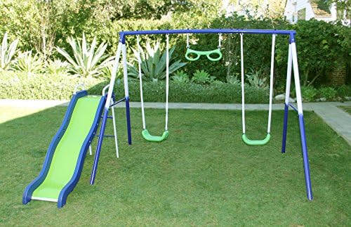 Sierra Vista Metal Swing and Slide Set For Children