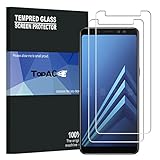 Samsung Galaxy A8 2018 Screen Protector, TopACE Premium Quality Tempered Glass 0.3mm Film for Samsung Galaxy A8 2018 (2 Pack)