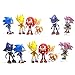 6 Pcs Sonic the Hedgehog Action Figures, Cake Toppers, 2.4