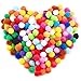 Caydo 1000 Pieces 1 inch Pompoms Arts and Crafts Pom Poms Ball for Valentine Hobby Supplies and Creative Craft DIY Material