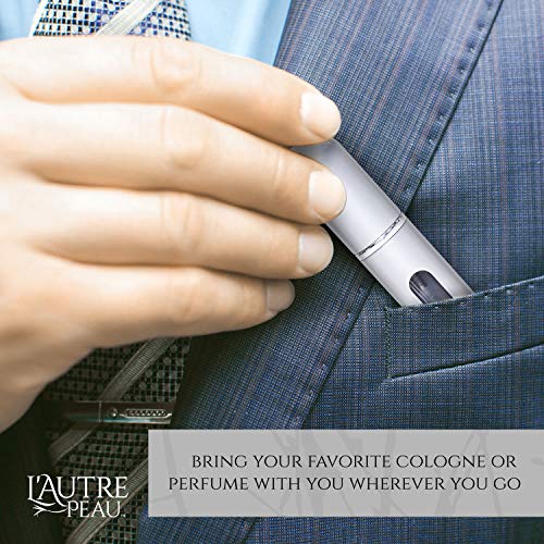 Travel Perfume Atomizer Refillable - Portable Easy to Fill Perfume and Cologne Fine Mist Mini Travel Size Atomizers - Fits Perfect in Your Pocket or Purse - 6 Piece Pack of 5ML (Silver)