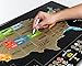 Scratch off Map of USA – Laminated Scratch US Map (Wall Poster) with Associations & Landmarks – Track your Travels – 18.5 x 26.77in – by OutFormal