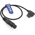 Eonvic New D-Tap Male to Female 4-Pin XLR Cable for Power Supply Battery Adapter (Straight)