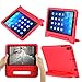 NEWSTYLE Kids Case for iPad 9.7 inch 2017/2018 Shockproof Stand Cover with Built-in Handle for Children for Apple New iPad 9.7-inch 2017 2018 (Red)