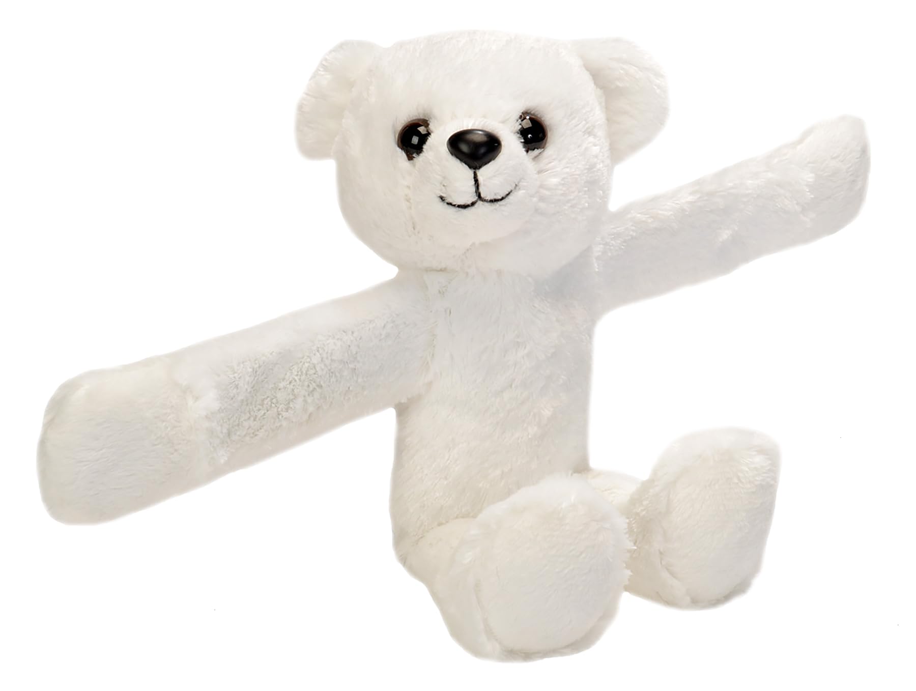 Wild Republic Huggers Soft Toy Slap Bracelet, Gifts for Kids, Polar Bear Plush Toy 20 cm — image 1