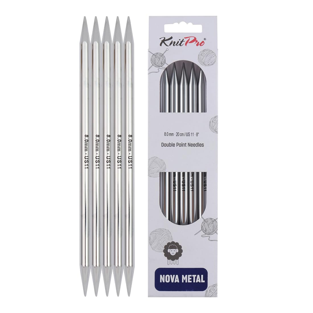 KnitPro Nova Double Pointed Needles 8" (20cm) | 8.00mm — image 1