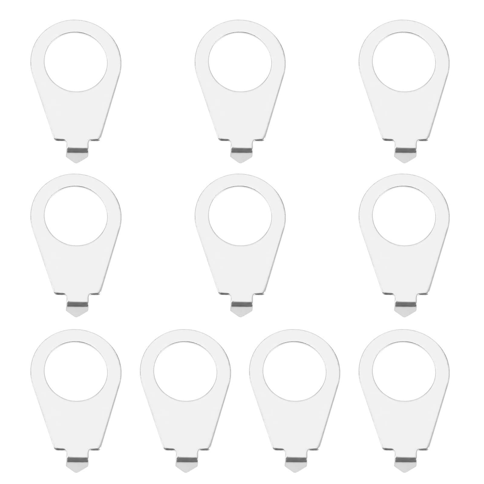 EMSea 10PCS Guitar Knob Pointers Plate Compatible with Gibson Les Pauls Electric Guitar Knob Position Indicators Instrument Parts 10mm ID 14mm OD Silver