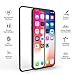 Keklle iPhone X Screen Protector 5D Curved Full Cover Protective Film Case Friendly Full Coverage Edge to Edge Tempered Glass Bubble Free for iPhone X screen protector
