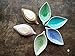 Astra Gourmet Set of 6 Multipurpose Mini Ceramic Seasoning Dishes/Appetizer Plates/Multicolor Leaf Shape Porcelain Saucers Dipping Bowls Set for Vinegar/Soy Sauce/Wasabi(Random Mixed Color)