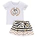 Baby Girl Big &Little Sister Bodysuit Tops Bowknot Striped Skirts Dress Set (2-3 Years, Big Sister)