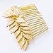 Yean Bride Wedding Hair Comb Leaves Bridal Hair Comb Accessories for Bride and Bridesmaid (Gold)