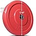 Titan Fitness 45 LB Single Red Economy Olympic Bumper Plates, Rubber with Steel Insert, Strength Training
