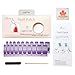 HIGH'S Upgrade EXTRE Adhesion Nail Wraps Decals Art Transfer Sticker Collection Manicure DIY Fullnail Polish Patch Strips for Wedding, Party, Shopping, Travelling, 20pcs (Bluberry Wine)