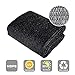 Agfabric 12x20ft 50% Sunblock Shade Cloth Cover with Clips for Plants, Black