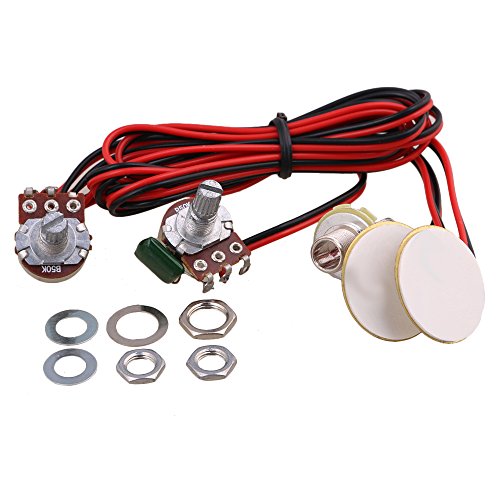Red and Black Guitar Pickup Transducer Piezo for Ukulele and Violin Instrument