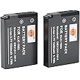 DSTE Replacement for 2X KLIC-7003 Rechargeable Li-ion Battery Pack Compatible Kodak EasyShare M380 M381 M420 V803 V1003 Z950 Camera as GE GB-40