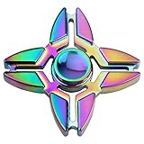 Metal Fidget Spinner Rainbow, ESARORA Metal Fidget Hand Spinner Stress Reducer Guranteed 2-4 Minutes Ultra Durable Stainless Steel Bearing Finget Spinner