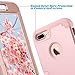 ULAK Case Compatible with iPhone 8 Plus/iPhone 7 Plus with Screen Protector, Heavy Duty 3 in 1 Hybrid Shockproof Anti Slip Protective Phone Cover for iPhone 7 Plus/8 Plus 5.5 inch, Pink