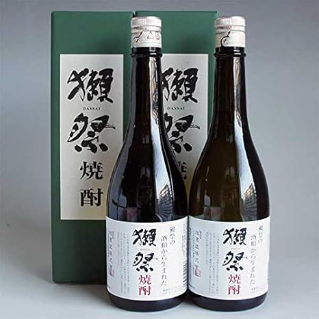 Amazon Co Jp 獺祭 焼酎 39度 7ml 米粕取り焼酎 7ml 2セット ギフト箱入り 獺祭の純正包装紙で一個ずつ無料包装 食品 飲料 お酒