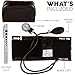 White Coat Deluxe Aneroid Sphygmomanometer Professional Blood Pressure Monitor with Adult Sized Black Cuff and Carrying Case