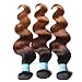 Jolia Hair 8A Brazilian Virgin Hair Weave Body Wave Ombre Blonde Human Hair Bundles 3 Tone #1B/4/27 Brazilian Hair Extensions No Shedding (22 24 33)