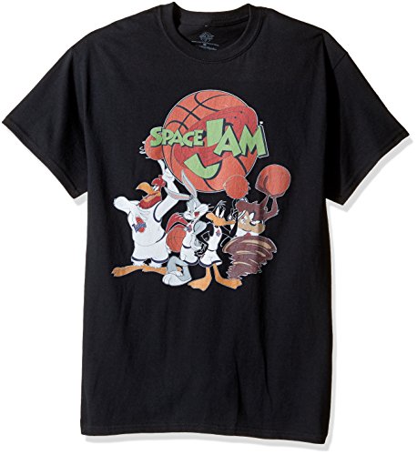 Warner brothers men s spinning ball space jam tee graph…