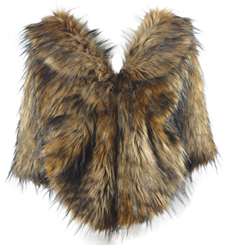 i-KindPec Faux Fur Wedding Shawl Perfect for Wedding/party/show/Costume (Noble fox Medium size)